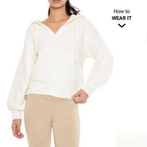 Forever 21 Hooded Cream Sweater! NWT - Size XS